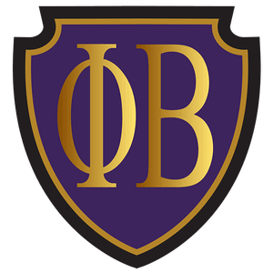 Phi Beta Greek Letters on a Purple Shield